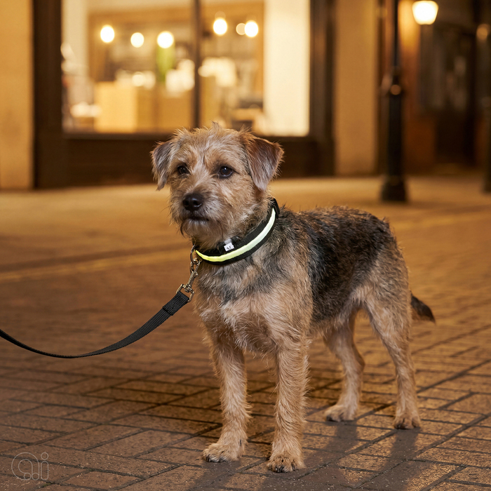 LED-halsband t/hund 40-47 cm Petzone